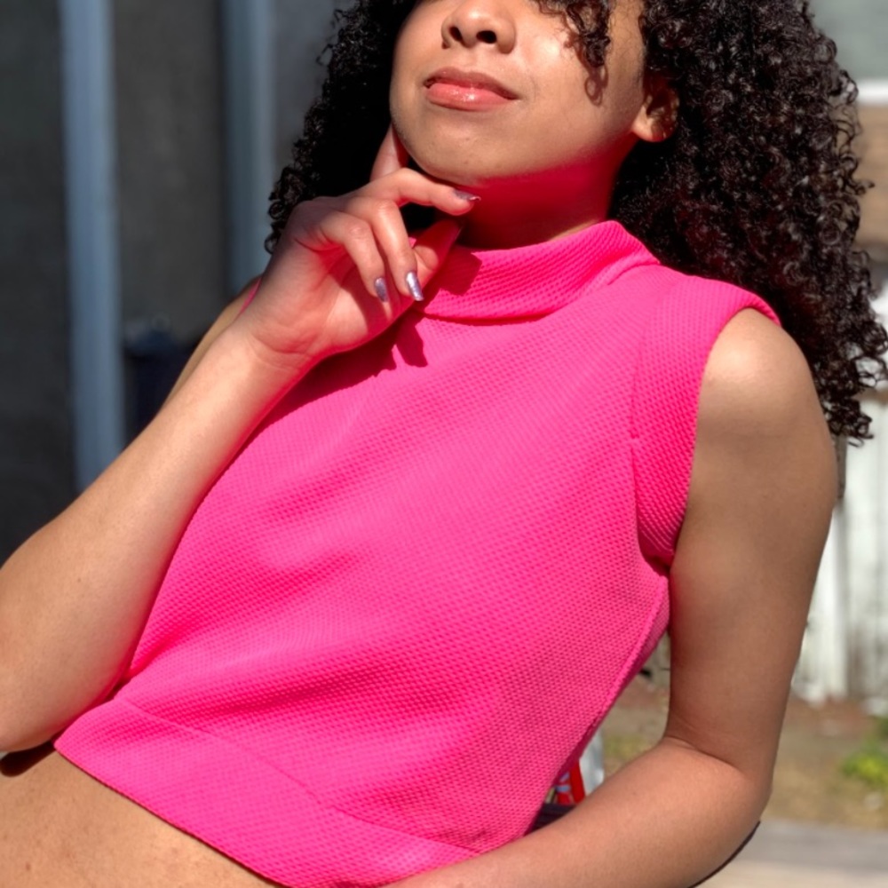 Hot pink crop top